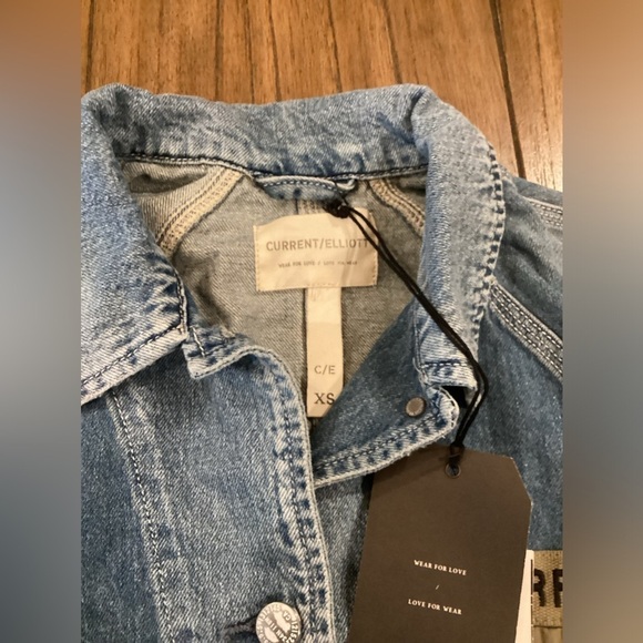 Revolve Current/Elliott The Liberator denim Jean jacket in Sublime xs nwt - Picture 10 of 10